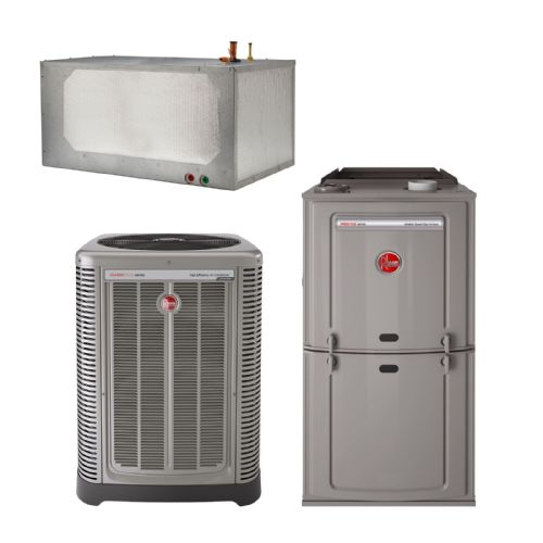 Rheem 4 Ton, 17 SEER, Classic Plus Series,  RA1748AJ2/R802VA075/PL60H210P19635 Furnace Split System