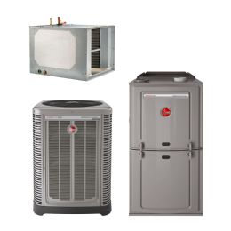 Rheem 3 1/2 Ton, 17 SEER, Classic Plus Series, RA1736AJ2/R802VA075/PL36H175P45635 Furnace Split System