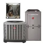 Rheem - 2 Ton 15.5 SEER R410A 96% AFUE 56,000 BTU Two-Stage Variable Speed Multi-Position Gas Furnace Split System