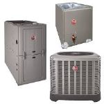 Rheem - 2 Ton 15.5 SEER R410A 96% AFUE 70,000 BTU Two-Stage Variable Speed Multi-Position Gas Furnace Split System