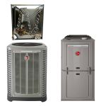 Rheem - 2 Ton 17 SEER R410A 96% AFUE 56,000 BTU Two-Stage Variable Speed Multi-Position Gas Furnace Split System