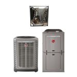 Rheem 2 Ton, 20.50 SEER, Prestige Series, RA2024AJVC/R802VA0754/RCF3621MEA Multi-Position Furnace Split System